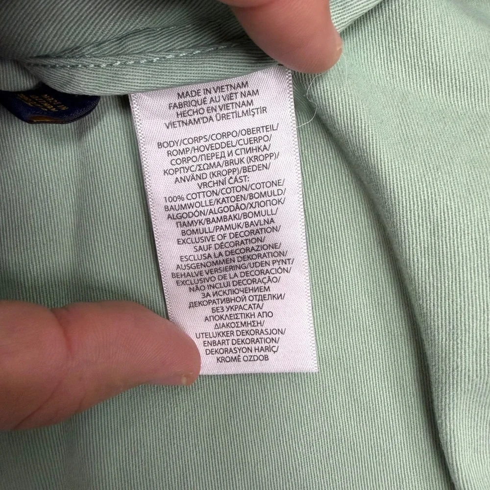 Polo Ralph Lauren Relaxed Fit Shorts Mens 36 Green Solid Cotton Chino Twill